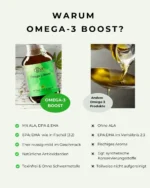 Infografik Produktvergleich von Omega 3 Öl OMEGA-3 BOOST
