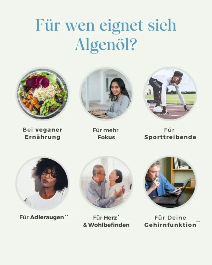 Algae Blue – veganes Omega-3 für Fokus, Herz, vegane Ernährung & mentale Leistung